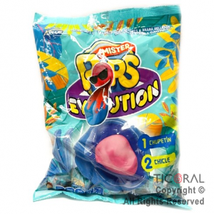 GOLO CHUPETIN MISTER POPS EVOLUTION HALLOWEEN DRACUPOPS (24 UNIDADESx 18GR) 432GR X 1